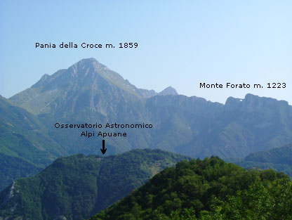  Veduta delle Alpi Apuane: Pania della Croce - Monte Forato - Osservatorio Astronomico Alpi Apuane
