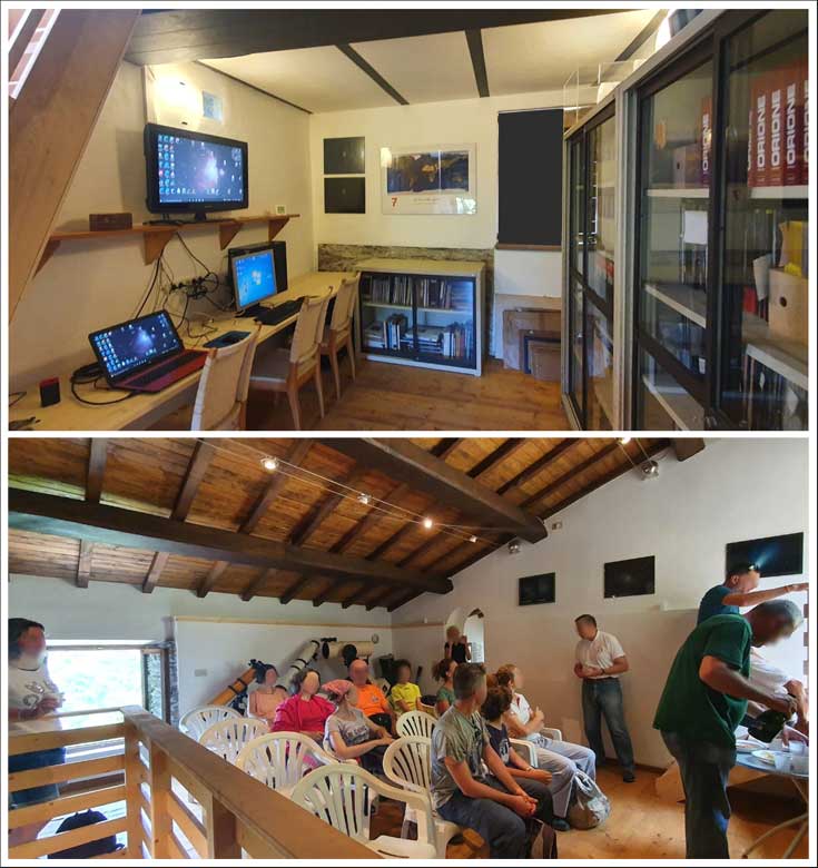 Sala computer e aula didattica dell’Osservatorio